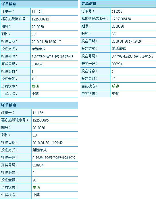 当期除中出4注一等奖外