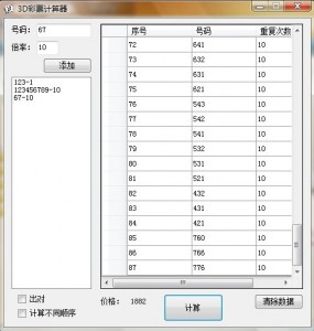 福彩3d组选奖金福彩3d组选奖金,组选三一注是三百二十元